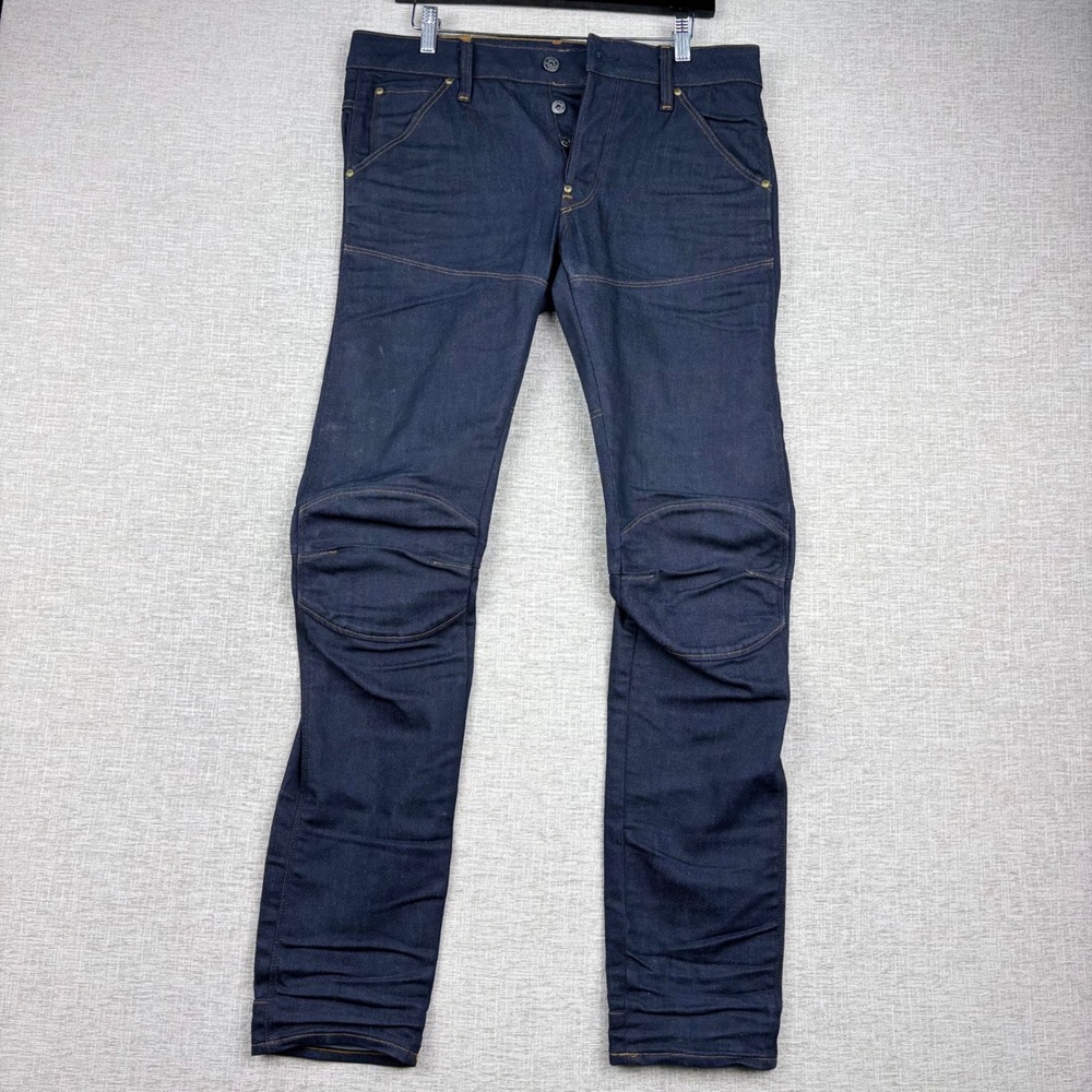 G-Star Raw 5620 3D Slim Elwood Jeans Mens 31x34 Indigo Blue Denim Pants